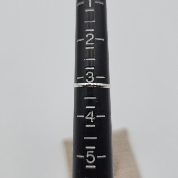 Size 3.25 Sterling Silver Green Glass Gem With Leaf Accents Ring A4317 - Picture 5 of 7